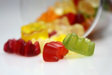 Colorful fruit jelly haribo