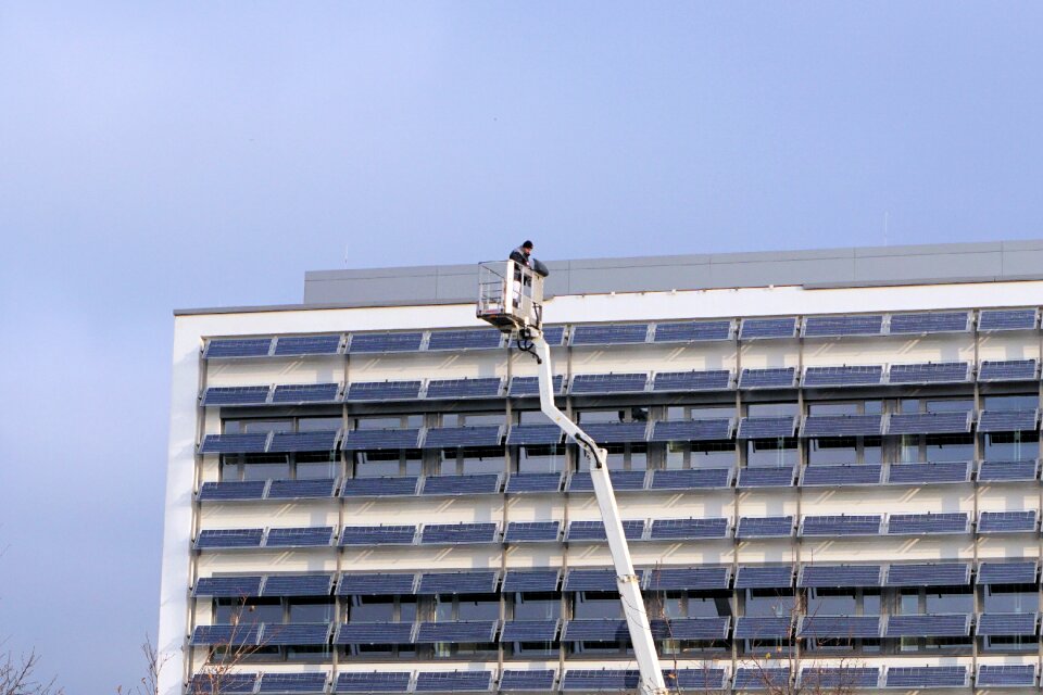 Outdoor solar system solar plant maintenance