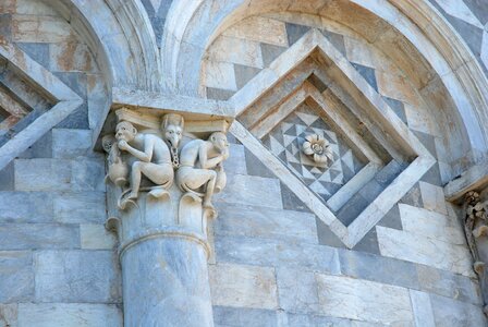 Baptistery tuscany the leaning tower