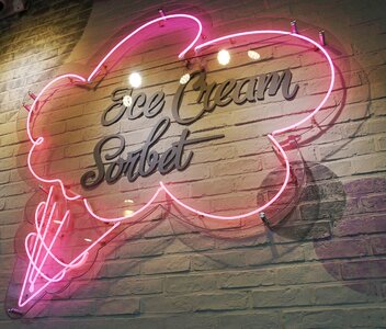 Symbol free a neon sign