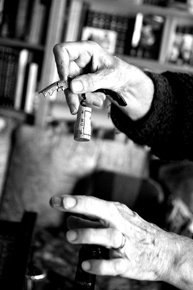 Wine cap black and white