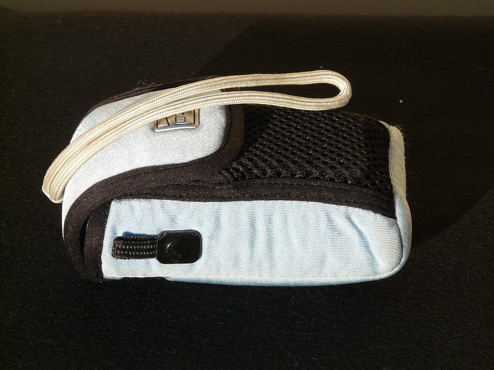 Photograph bag light blue