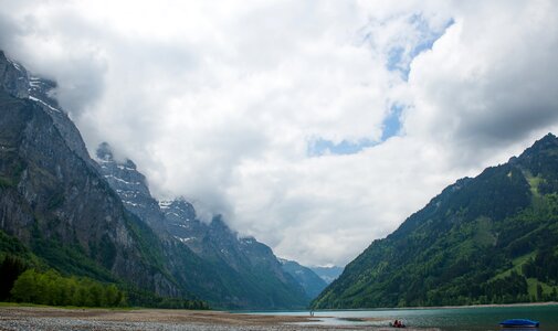 Lake lake geneva fog photo