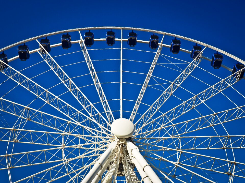 Fairground carousel sky
