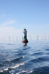 Wind turbine wind aktervåg