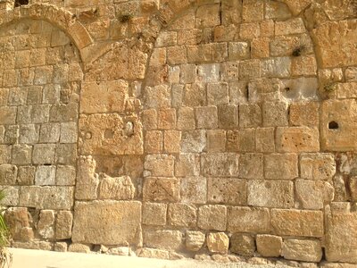 Brick wall western wall jerusalem photo