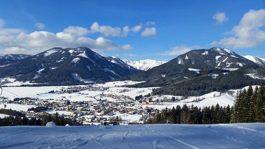 Blue snow austria