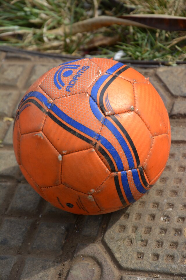 Ball football orange ball
