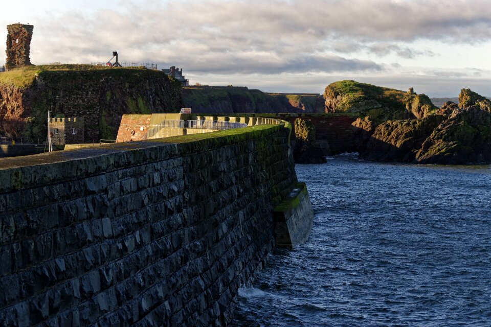 Harbor wall coast photo