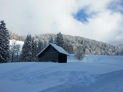 Switzerland snowy wintry photo
