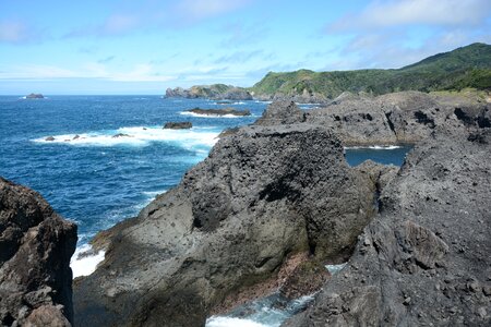 Izu coast rock photo