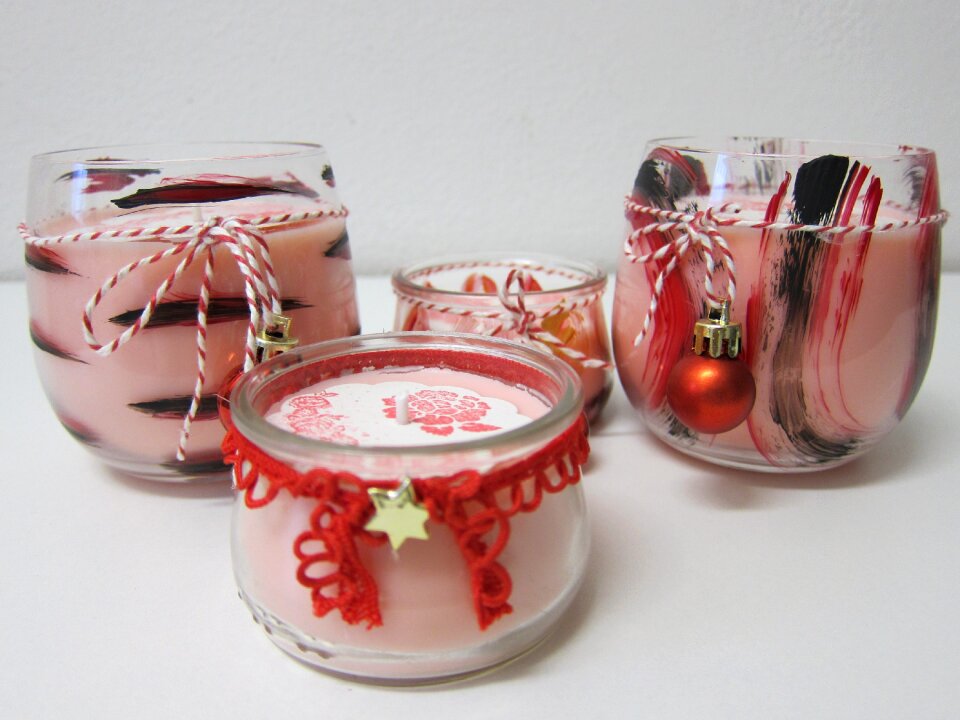 Natural candles rapeseed wax gift