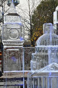 Ice sculpture london winter photo