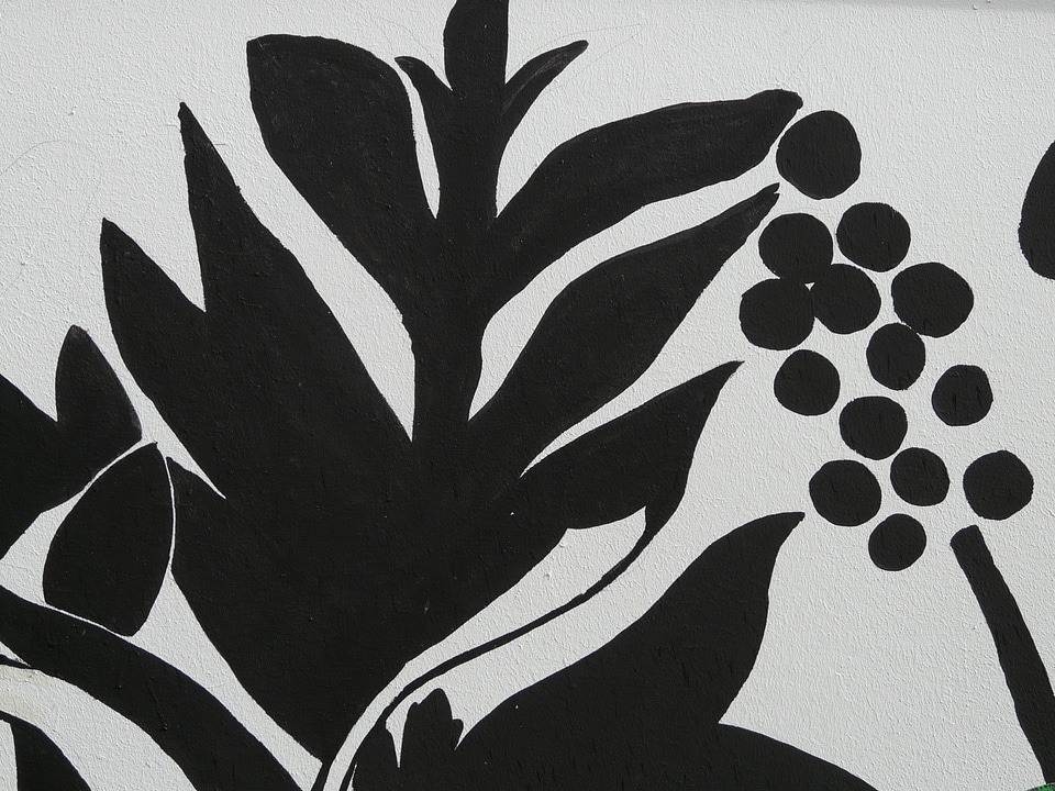 Black and white abstract art