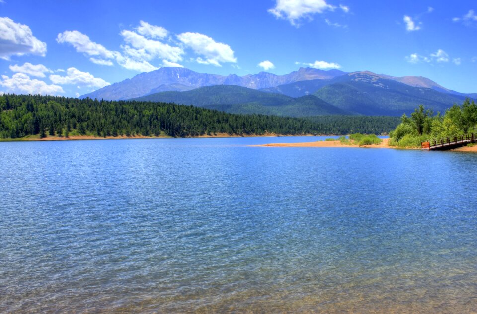 Water mountains forest
