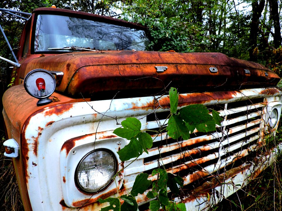 Car truck deserted vehicle