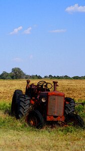 Farming machinery landscape photo