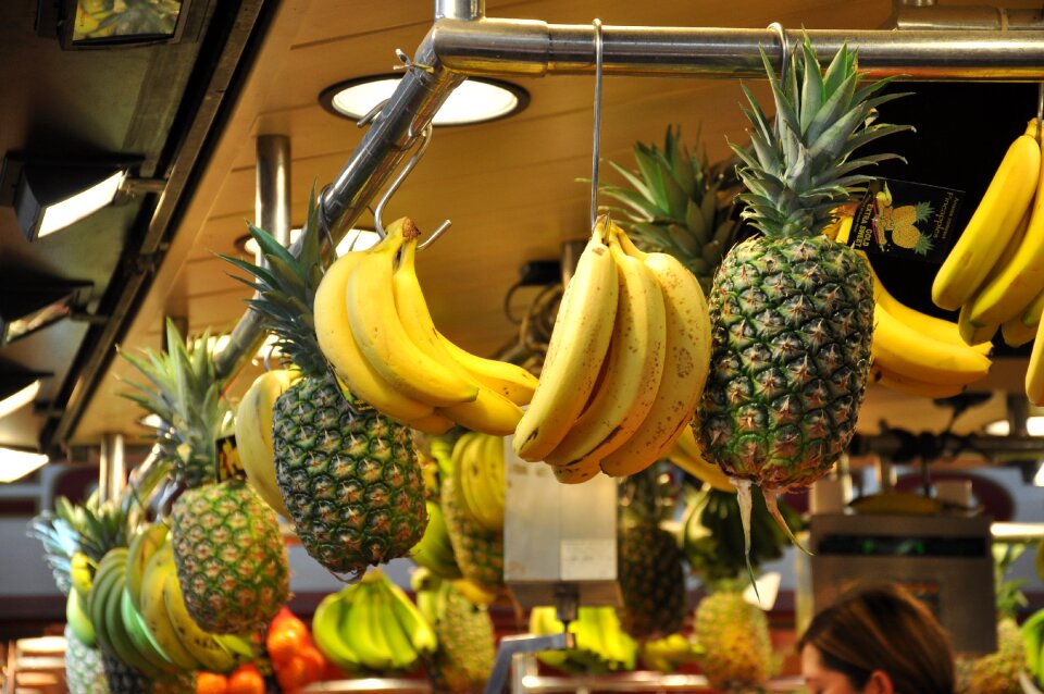 Fruit bananas pineapple
