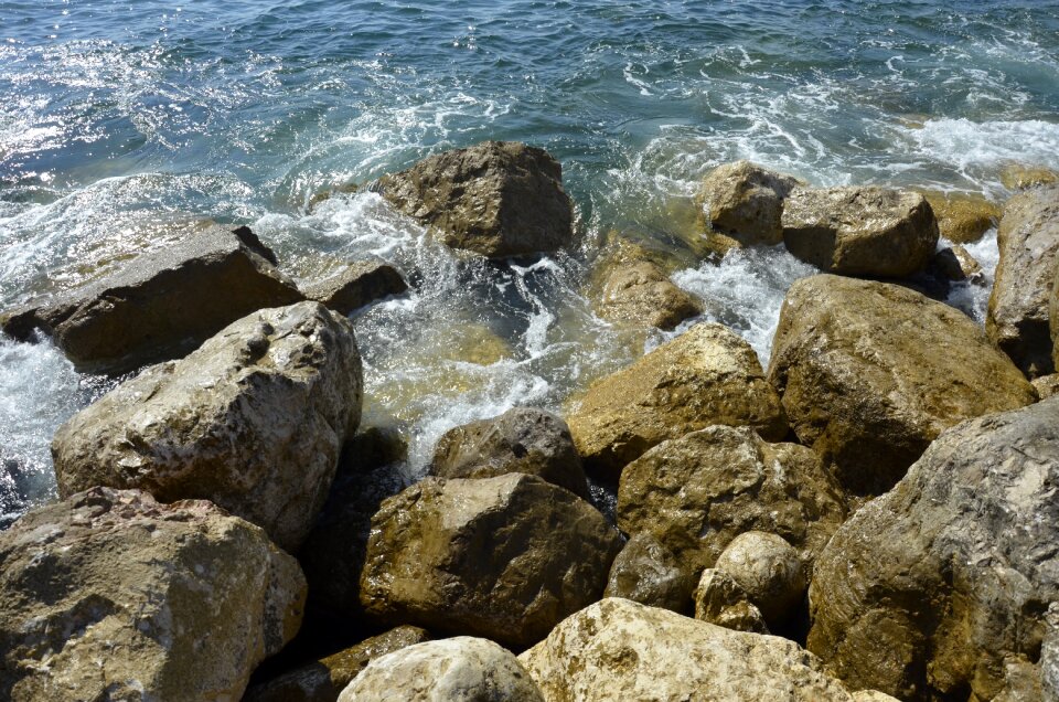 Blue nature wave photo