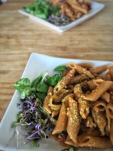 Sprouts brown pasta