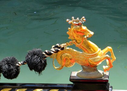 Decor hippocampus gold