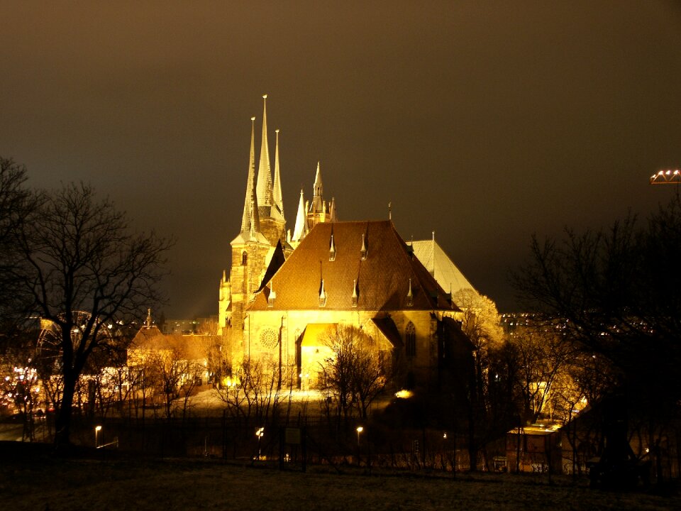Church illuminated severikirche