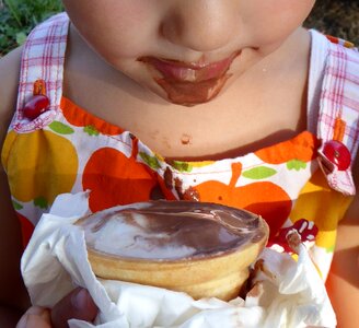Eating ice cream sweetness enjoy