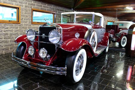 Vintage red classic cars