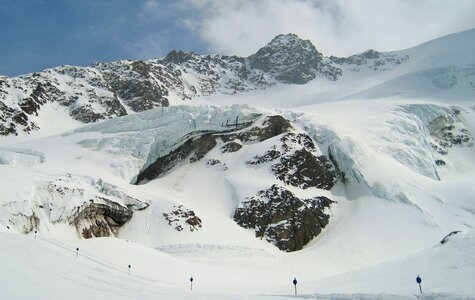 Glacier glacier tongue high mountains photo