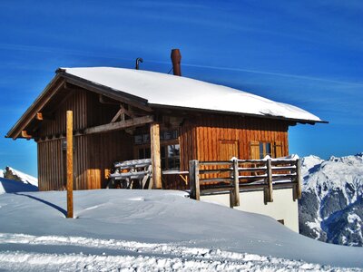 Austria ski lodge snow