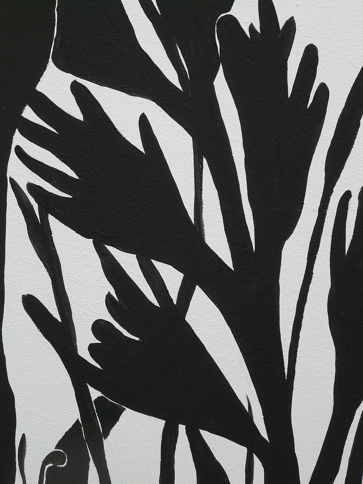 Black and white abstract art