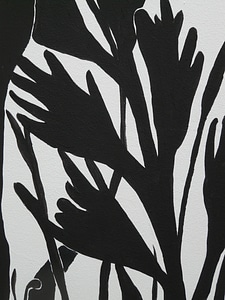 Black and white abstract art