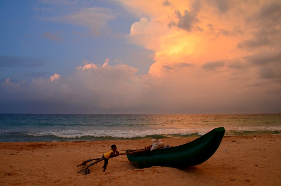 Sunset sea tropics