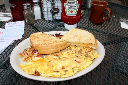 Sedona eat omelette