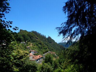 Mountain village mountain landscape madeira photo