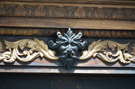Carving wood architecture draught photo