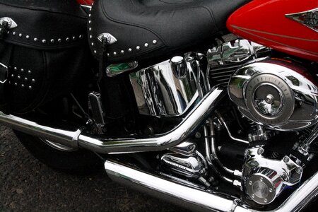 Motorcycle harley davidson chrome gloss photo