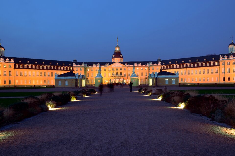 Karlsruhe abendstimmung castle illuminations
