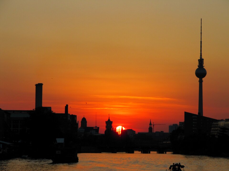 Sunset abendstimmung spree