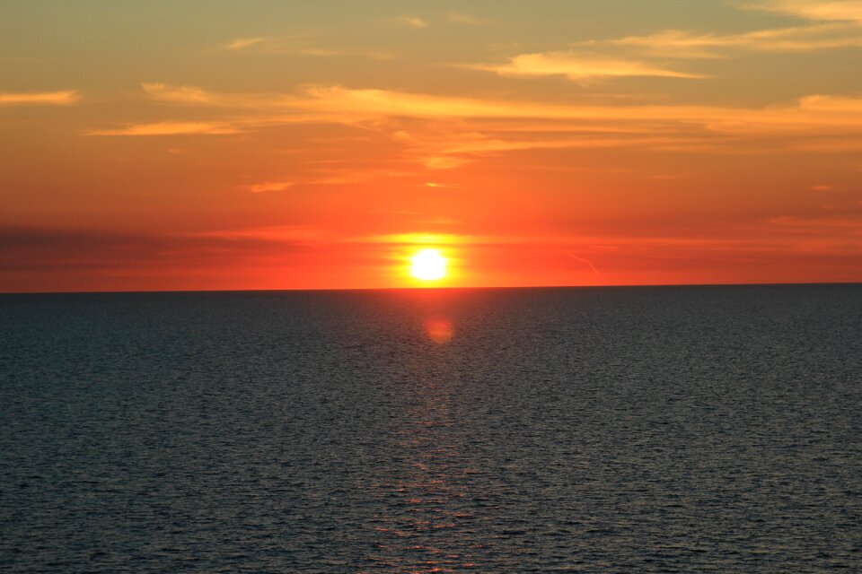 Sunset cruise ship