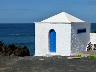 House by the sea blue lanzarote