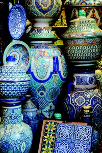 Porcelain mosaic blue