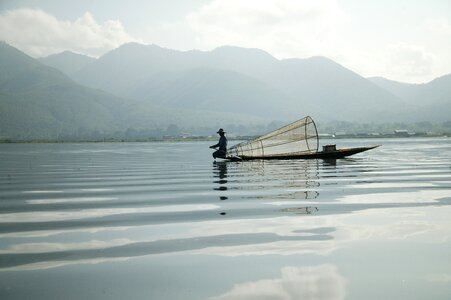 Burma fisherman lake inle photo