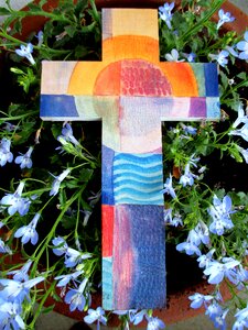 Faith symbol wooden cross photo