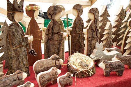 Nativity play carving wood