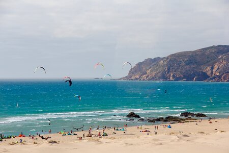 Surfer wind blue