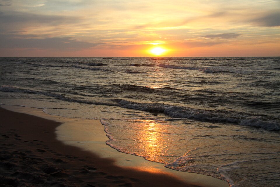 Landscape the baltic sea evening photo