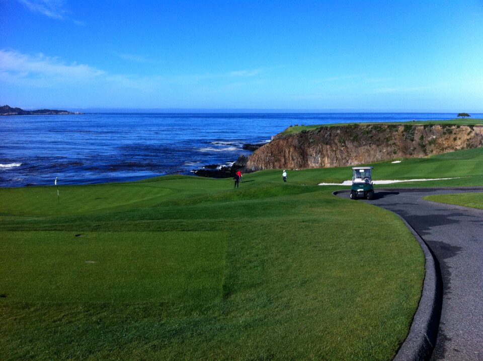 Landscape view blue golf