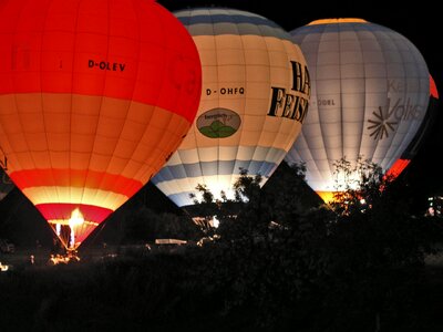 Advertising night balonfahrt
