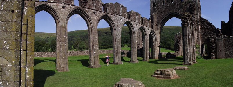 Black mountains ruins